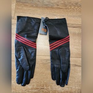 RAREST $850 NWT Yohji Yamamoto X Adidas Long Buttery Soft Leather Gloves Women M